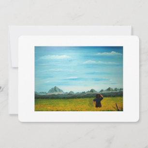 Farmer Canola Farm Wedding Invitation