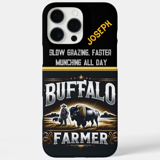 Farmer Caring for His Bison Case-Mate iPhone Case (Back)