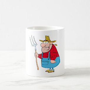 Farmer Carrying A Fork Coffee Mug