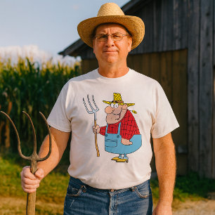 Farmer Carrying A Fork T-Shirt