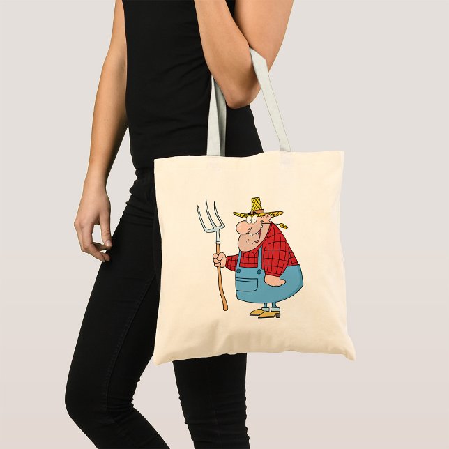 Farmer Carrying A Fork Tote Bag (Creator Uploaded)