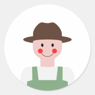 Farmer Classic Round Sticker