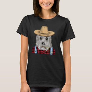 Farmer Dandie Dinmont Terrier Farming Dog T-Shirt