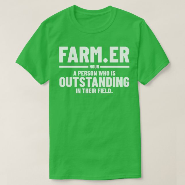 Farmer Definition Farming T-Shirt (Design Front)