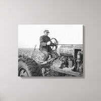 Farmer Driving Tractor, 1937