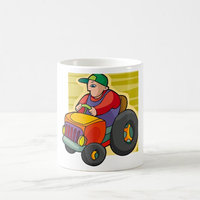 Farmer Driving Tractor Farm Vehicle Coffee Mug (Creator Uploaded)