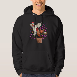 Farmer Farm Birds Butterfly Chicken Hoodie