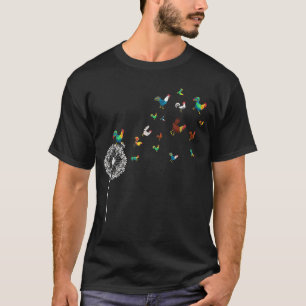 Farmer Farming Dandelion Farm Animal Bird Chicken T-Shirt