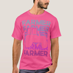 Farmer Farming Farm Tractor Retro Gift T-Shirt