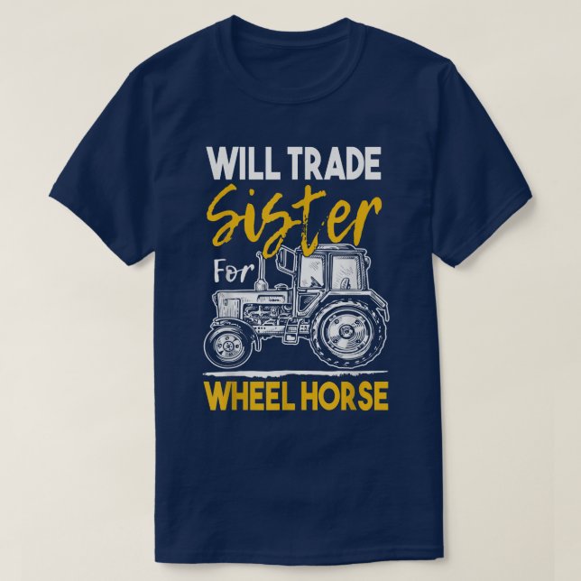 Farmer Farming Tractor Gift  T-Shirt (Design Front)