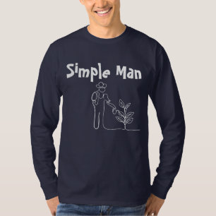 Farmer Figure Simple Man Gardening T-Shirt