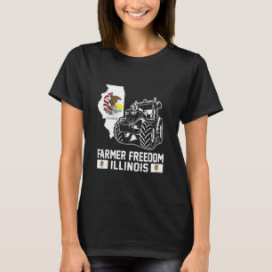 Farmer Freedom Illinois Tractor Support T-Shirt