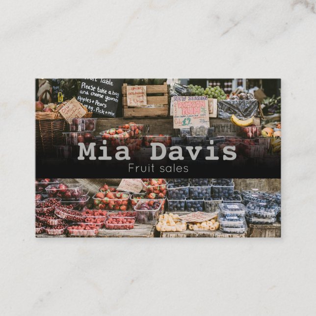 Farmer fruit sales business card (Front)