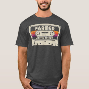 FARMER Funny Job Title, Vintage Retro Career T-Shirt