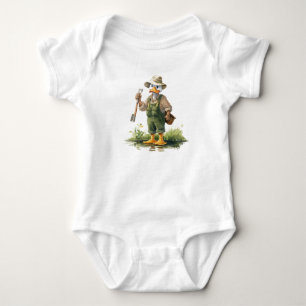 Farmer Gardener Duck Duckling All Dressed Up Baby Bodysuit