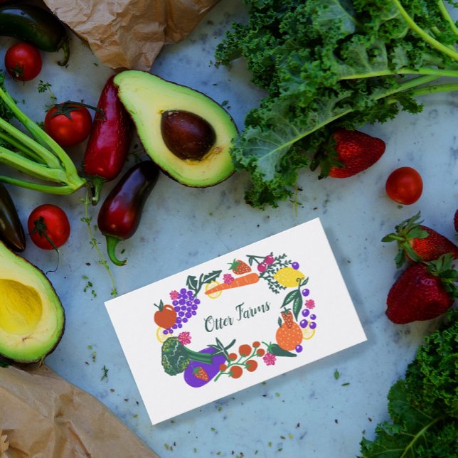 FARMER GARDENING Modern Landscaping Gardener Veg Business Card (Creator Uploaded)