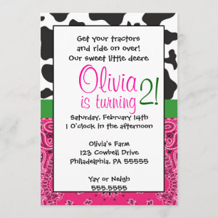 Farmer Girl Inspired Birthday Invitation