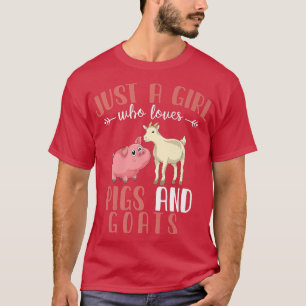 Farmer Goat Farm Animal Girls Animal Lover Women P T-Shirt