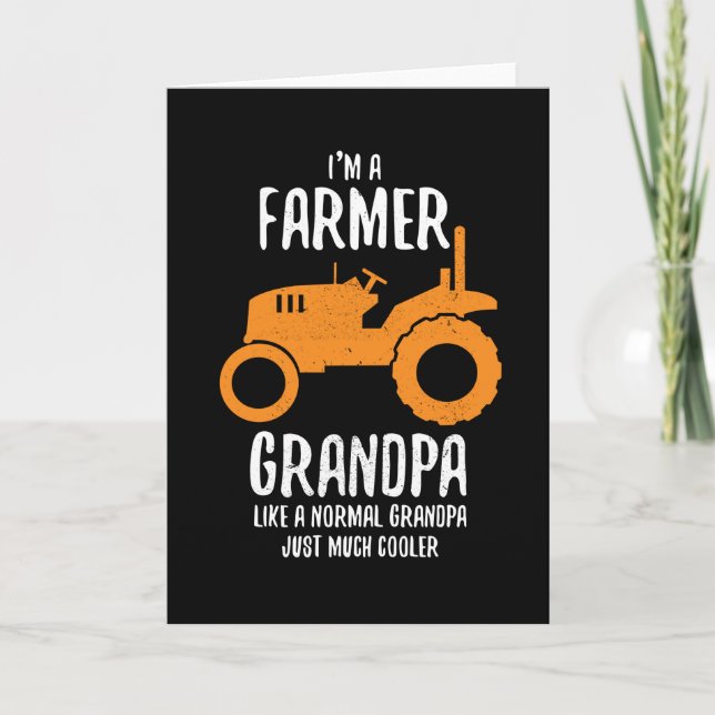 Farmer Grandpa Tractor Card (Front)