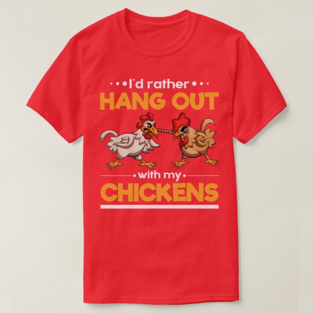 Farmer Hen Farming Funny Farm Animal Chicken T-Shirt (Design Front)
