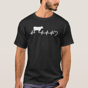 Farmer I Love My Cow Comical Rancher Pride Heartbe T-Shirt