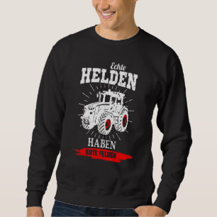 Farmer Idea Tractor Red Rims Farmer Sweatshirt