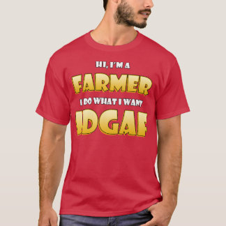 Farmer IDGAF Occupational Funny Farmer Costume Foo T-Shirt