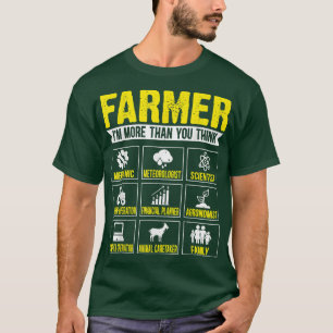 Farmer I'm More Than You Think Funny Agriculturis T-Shirt