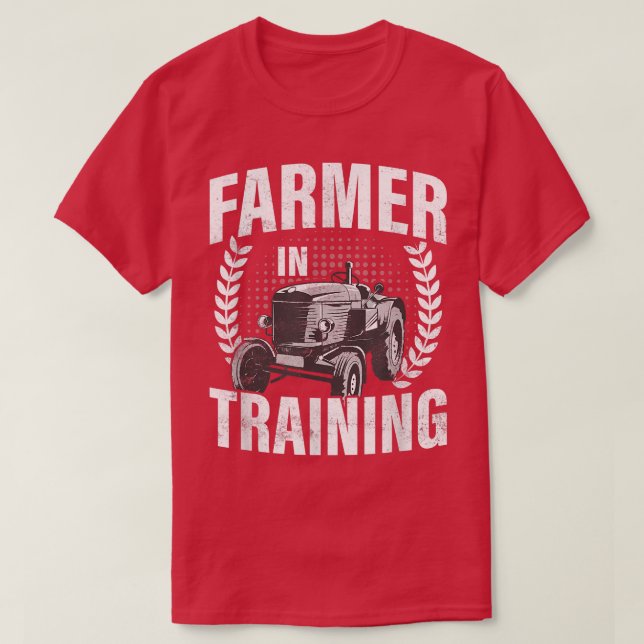 Farmer in Training Farm Cattle Animal Farming  T-Shirt (Design Front)