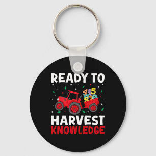 Farmer Kids Back To School Teacher Farming Tractor Key Ring