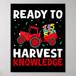 Farmer Kids Ck To School Teacher Farming Tractor 1 Poster