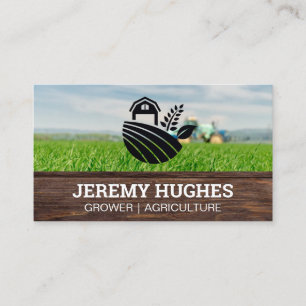 Farmer Logo   Agriculture   Grower Business Card