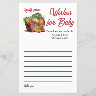 Farmer Market Locally Grown Baby Shower Wishes