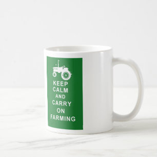 Farmer mug KEEP CALM CARRY ON FARMING birthday