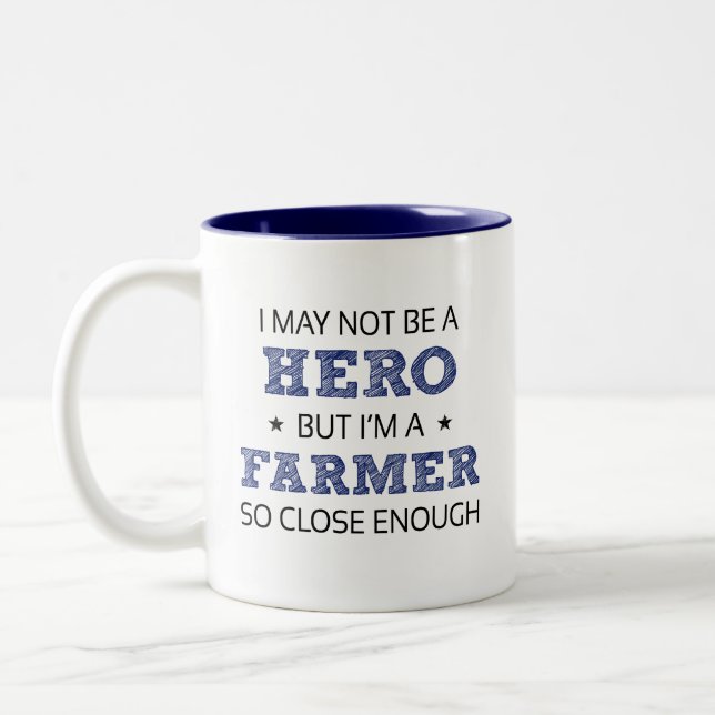 Farmer Novelty Two-Tone Coffee Mug (Left)