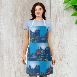 Farmer On A Tractor Apron
