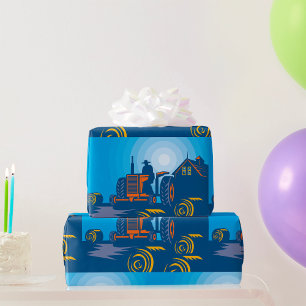 Farmer On A Tractor Wrapping Paper