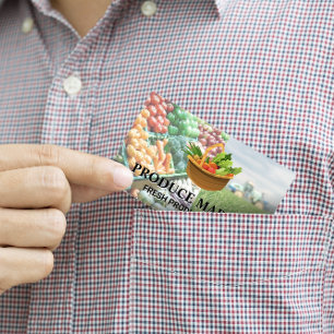 Farmer on Tractor   Grocery Store Produce Stand Business Card