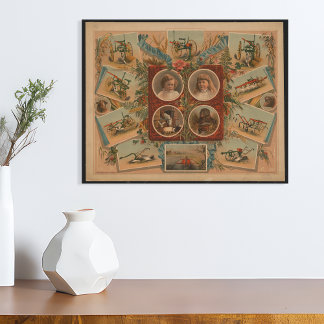 Farmer Ploughing Tools Ephemera Poster