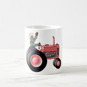 Farmer Riding A Tractor Coffee Mug