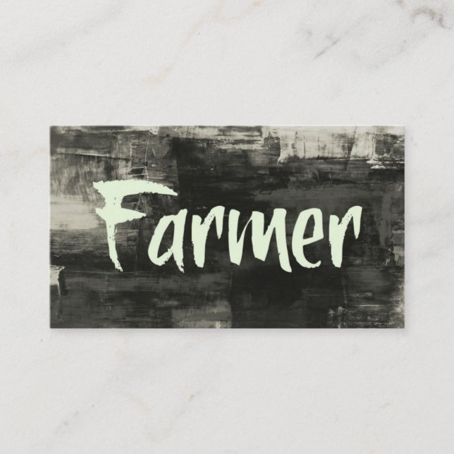 Farmer Rustic Business Card (Front)