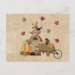 Farmer Scarecrow Postcard