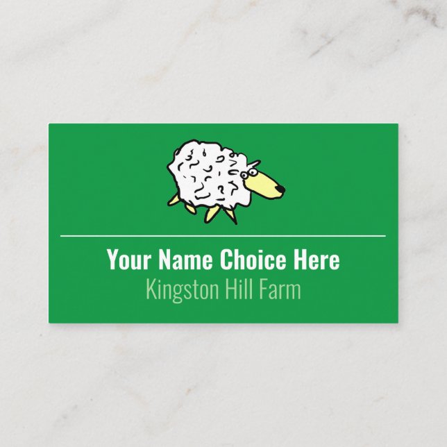 Farmer Sheep Farming Business Card (Back)