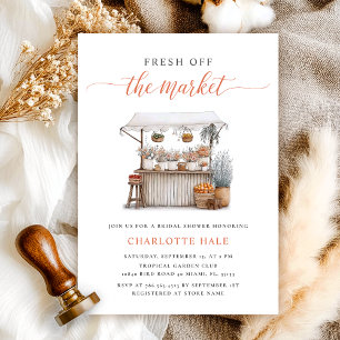 Farmer She's Off the Market Bridal Shower Invitation