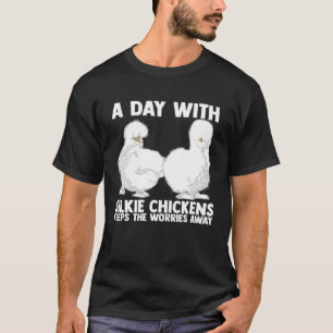 Farmer Silkie Chicken Mama Silky Chicken Farmer T-Shirt