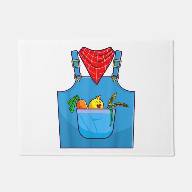 Farmer Simple Cute Farm  Doormat (Front)