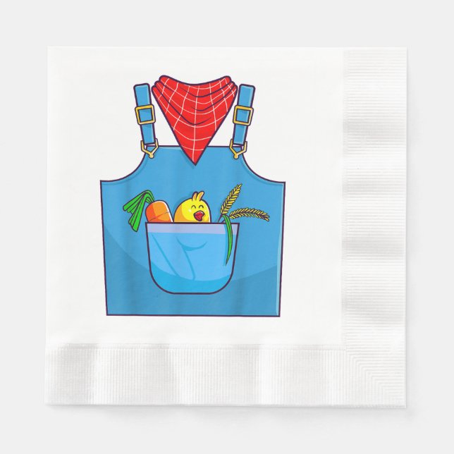 Farmer Simple Cute Farm  Napkin (Front)