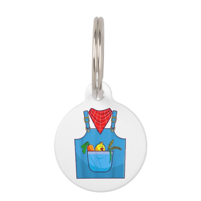 Farmer Simple Cute Farm  Pet Tag (Front)