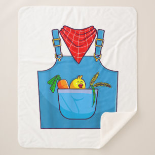 Farmer Simple Cute Farm  Sherpa Blanket