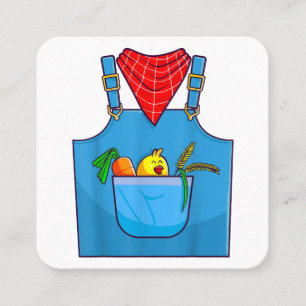 Farmer Simple Cute Farm  Square Business Card